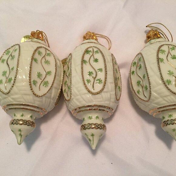 Vintage Set of 3 Bradford Exchange Irish Blessings Heirloom Porcelain Ornaments - Picture 3 of 9